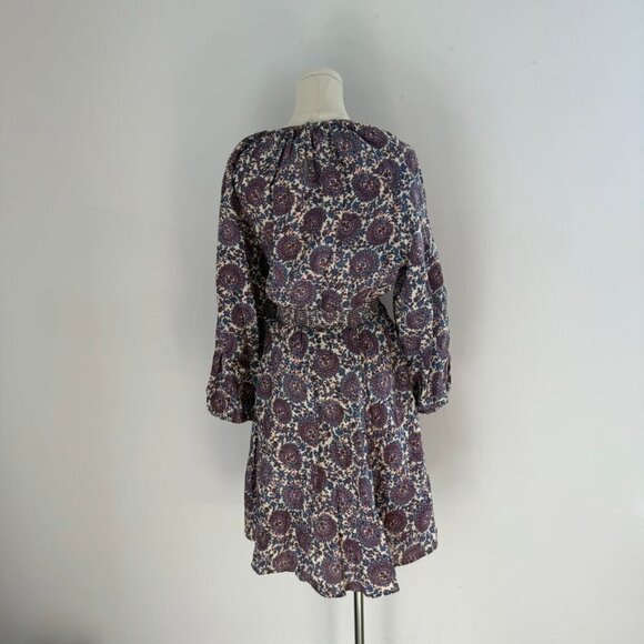 Crew Smocked Waist Boho Dress | Paisley Floral Print | Womens Size XL - Picture 3 of 6